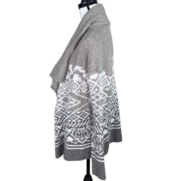 Abercrombie & Fitch Gray Fair-isle Open Sweater Cardigan - Picture 2 of 7